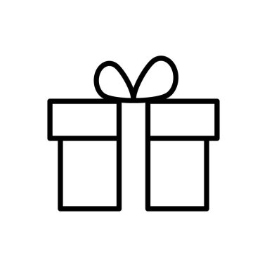 Hediye ikonu vektörü. Hediye vektör simgesi. doğum günü hediyesi