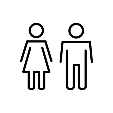 Erkek ve kadın ikon vektörü. erkek ve kadın sembolü