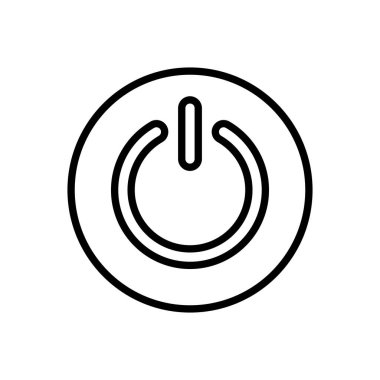 Güç simgesi vektörü. Güç Düğmesi Simgesi. Elektrik gücü.