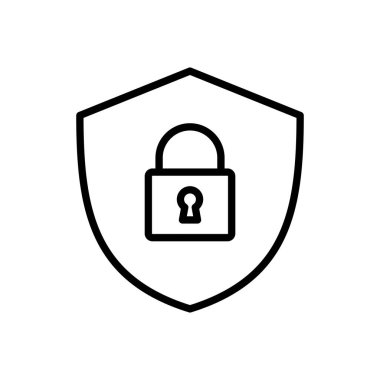 Güvenlik simgesi vektörü. Koruma ikonu. Özel hayat. vpn