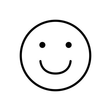 Gülümse ikon vektörü. Gülümseme simgesi. Geri bildirim 