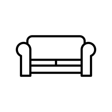 Koltuk simgesi vektörü. kanepe ikonu çizimi