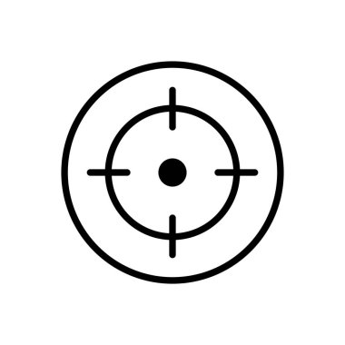 Hedef ikon vektörü. hedef simge vektörü. hedef pazarlama simgesi vektörü