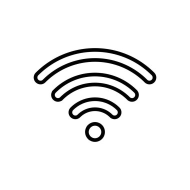 Wifi simge vektörü. Sinyal vektör simgesi. Kablosuz simge vektörü