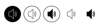 Hoparlör simgesi hazır. Hacim simgesi vektörü. Hoparlör ikon vektörü. ses sembolü