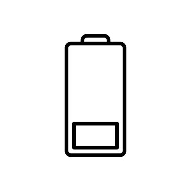 Batarya vektör simgesi. Şarj seviyesi. pil yükleme simgesi