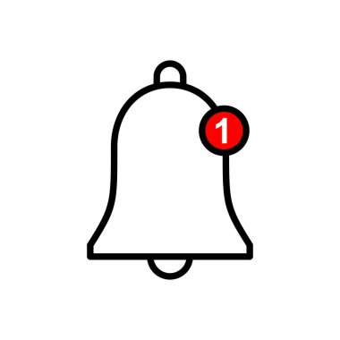 Bell Simgesi vektörü. Web sitenizin tasarımı için bildirim simgesi