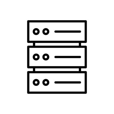 Veritabanı simge vektörü. veritabanı vektörü simgesi
