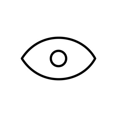 Göz simgesi vektörü. Göz vektör simgesi. Bak ve Görüş simgesi. 