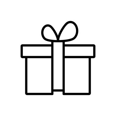 Hediye ikonu vektörü. Hediye vektör simgesi. doğum günü hediyesi