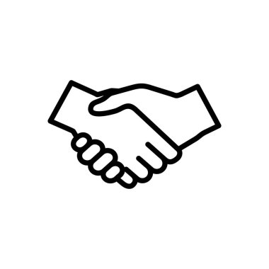 Tokalaşma ikonu vektörü. İş tokalaşması. iletişim anlaşması