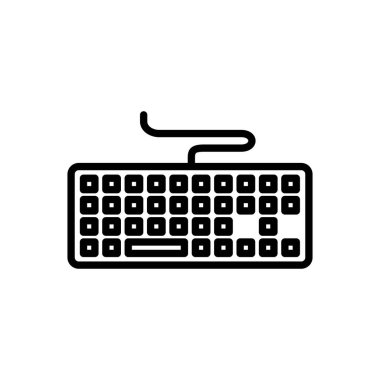 Klavye simgesi vektörü. Klavye vektör sembolü