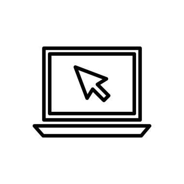 Dizüstü bilgisayar simgesi vektörü. bilgisayar simgesi vektörü