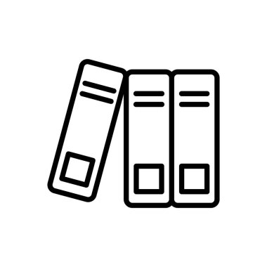 Kütüphane simgesi vektörü. eğitim simgesi vektörü