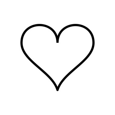 Aşk ikonu vektörü. Kalp ikonu vektörü. Simge vektörü gibi.