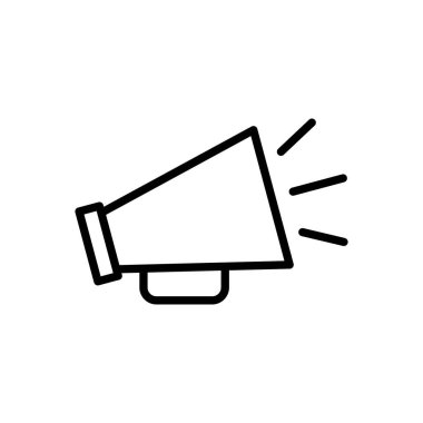 Megafon ikon vektörü. Hoparlör simgesi vektörü.