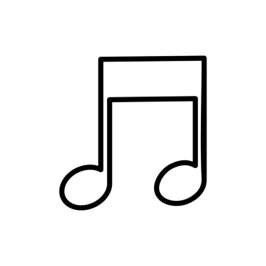 Müzik ikonu vektörü. nota simgesi vektörü