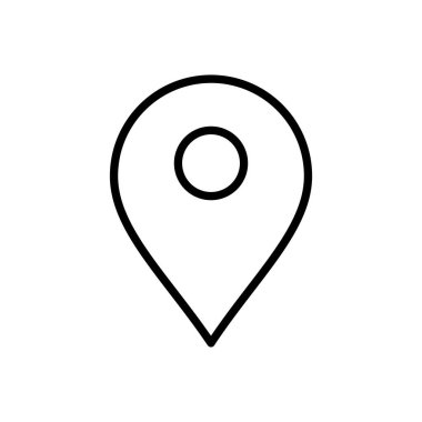 Pin simgesi vektörü. Konum simgesi vektörü. hedef simgesi. harita iğnesi