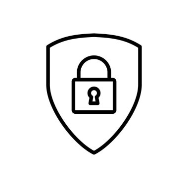 Güvenlik simgesi vektörü. Koruma ikonu. Özel hayat. vpn