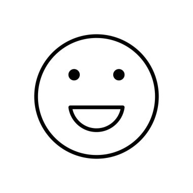 Gülümse ikon vektörü. Gülümseme simgesi. Geri bildirim 