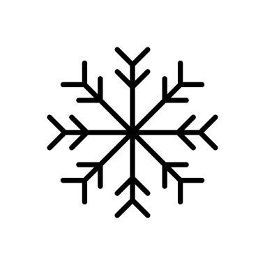 Kar ikonu vektörü. kar Tanesi simgesi vektörü