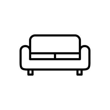 Koltuk simgesi vektörü. kanepe ikonu çizimi