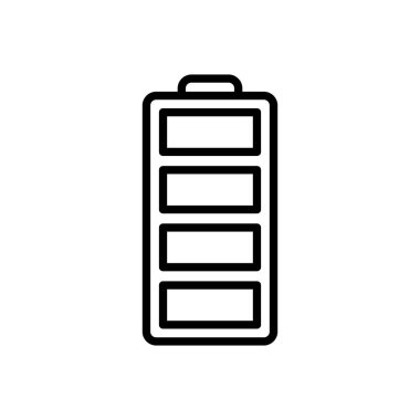 Batarya vektör simgesi. Şarj seviyesi. pil yükleme simgesi