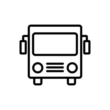 Otobüs simgesi vektörü. bus vektör simgesi