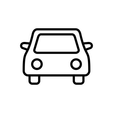 Araba ikonu vektörü. Araba vektör simgesi. küçük sedan