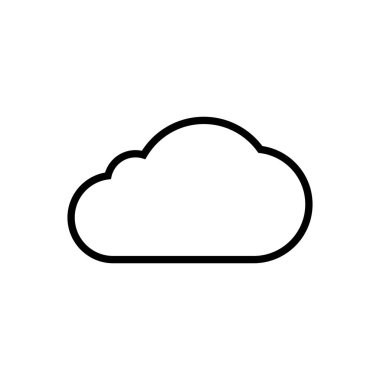 Bulut simgesi vektörü. bulut vektörü simgesi