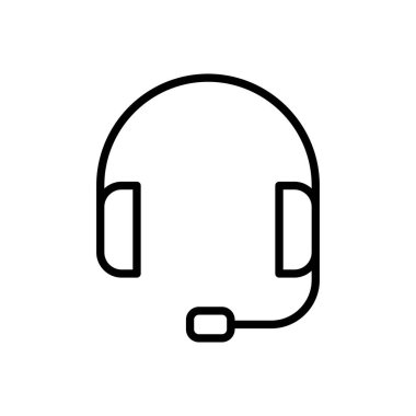 Kulaklık ikonu vektörü. Headvector simgesi simgeleri