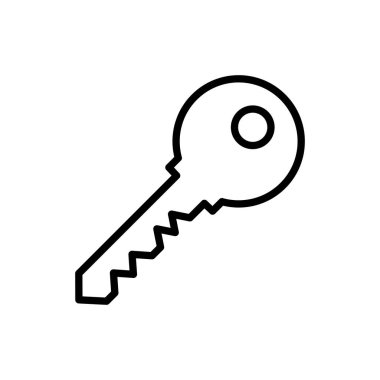 Anahtar simge vektörü. Anahtar vektör simgesi. Anahtar simgesi