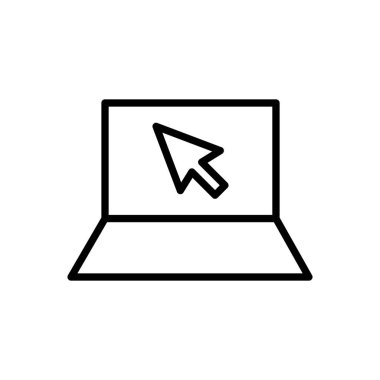 Dizüstü bilgisayar simgesi vektörü. bilgisayar simgesi vektörü