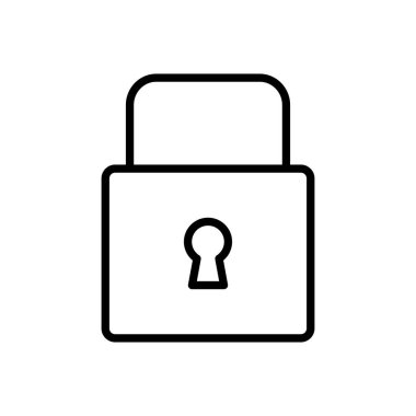 Simge vektörünü kilitle. Asma kilit ikon vektörü. Şifreleme simgesi. Güvenlik sembolü