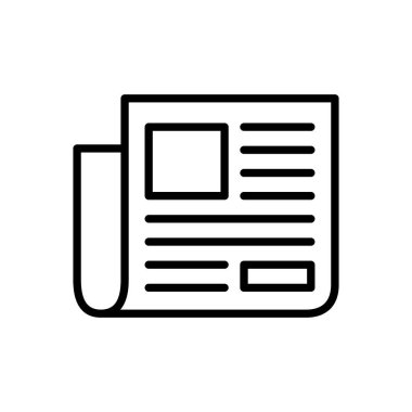 Gazete ikonu vektörü. haber kağıdı vektör işareti