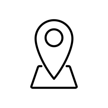 Pin simgesi vektörü. Konum simgesi vektörü. hedef simgesi. harita iğnesi