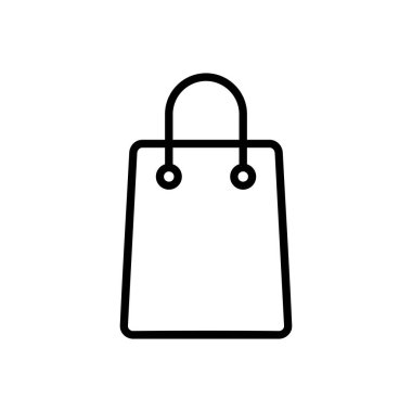 Alışveriş poşeti ikon vektörü. alışveriş simgesi vektörü