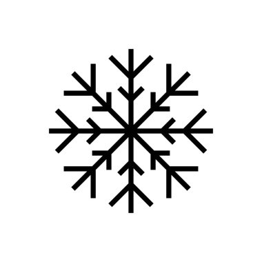 Kar ikonu vektörü. kar Tanesi simgesi vektörü