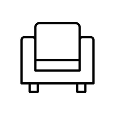 Koltuk simgesi vektörü. kanepe ikonu çizimi