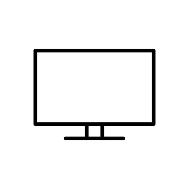 Televizyon ikonu vektörü. televizyon simgesi vektörü