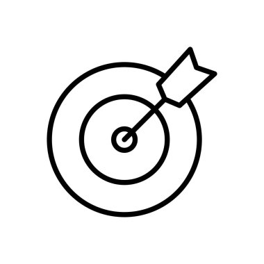 Hedef ikon vektörü. hedef simge vektörü. hedef pazarlama simgesi vektörü