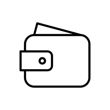 Cüzdan simgesi vektörü. cüzdan vektör simgesi