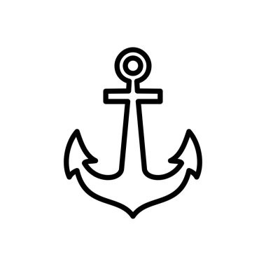 Çapa simgesi vektörü. Çapa sembolü logosu. Çapa deniz simgesi.