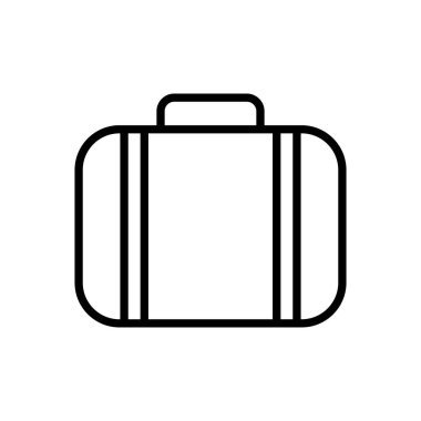 Evrak çantası ikon vektörü. Bavul simgesi. bagaj sembolü.