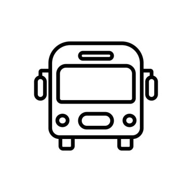 Otobüs simgesi vektörü. bus vektör simgesi