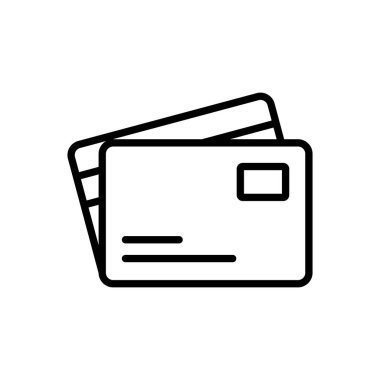 Kredi kartı ikon vektörü. Kredi kartı ödeme simgesi vektörü