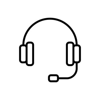 Kulaklık ikonu vektörü. Headvector simgesi simgeleri