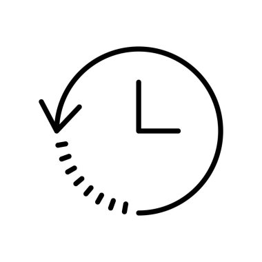 Tarih simgesi vektörü. son olay geçmişi