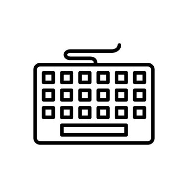 Klavye simgesi vektörü. Klavye vektör sembolü