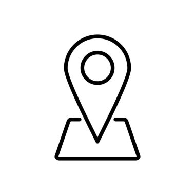 Pin simgesi vektörü. Konum simgesi vektörü. hedef simgesi. harita iğnesi